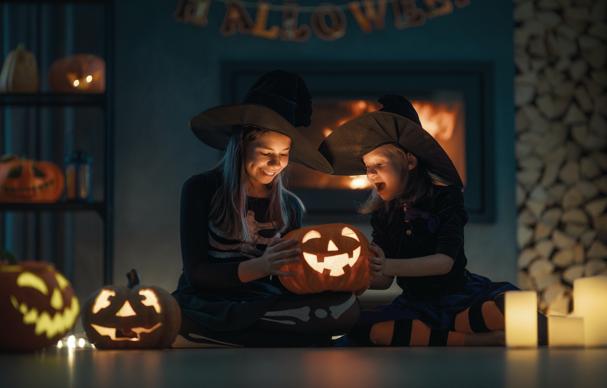 children on Halloween